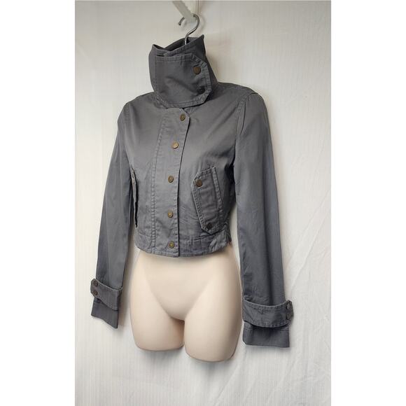 BCBGMAXARIA Long Sleeve Motorcycle Jacket Color Gray Size XXS - Picture 5 of 15